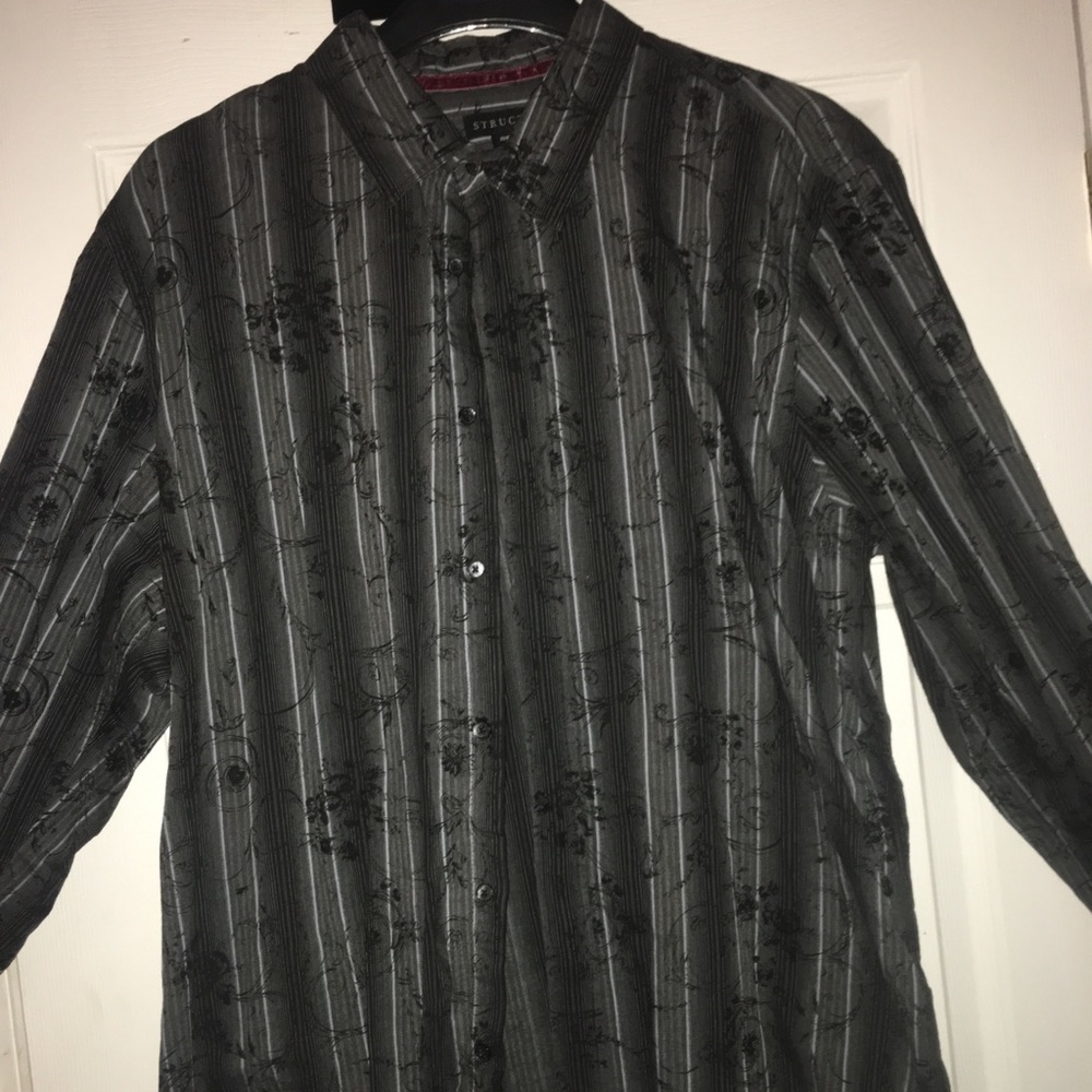 STRUCTURE Casual Black Button Down